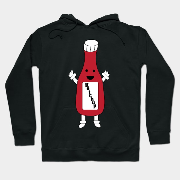 Ketchup Bottle Kawaii Hoodie by Beautiful Cuteness